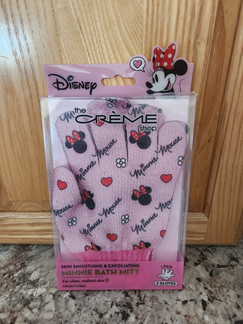 Disney Minnie Bath Mitt - Pink Exfoliating Glove